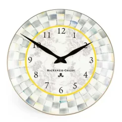 MacKenzie-Childs Sterling Check Wall Clock< Room Accents
