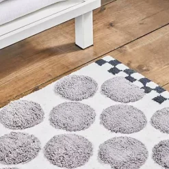 MacKenzie-Childs Sterling Dot Bath Rug< Rugs|Bath & Bath Accessories