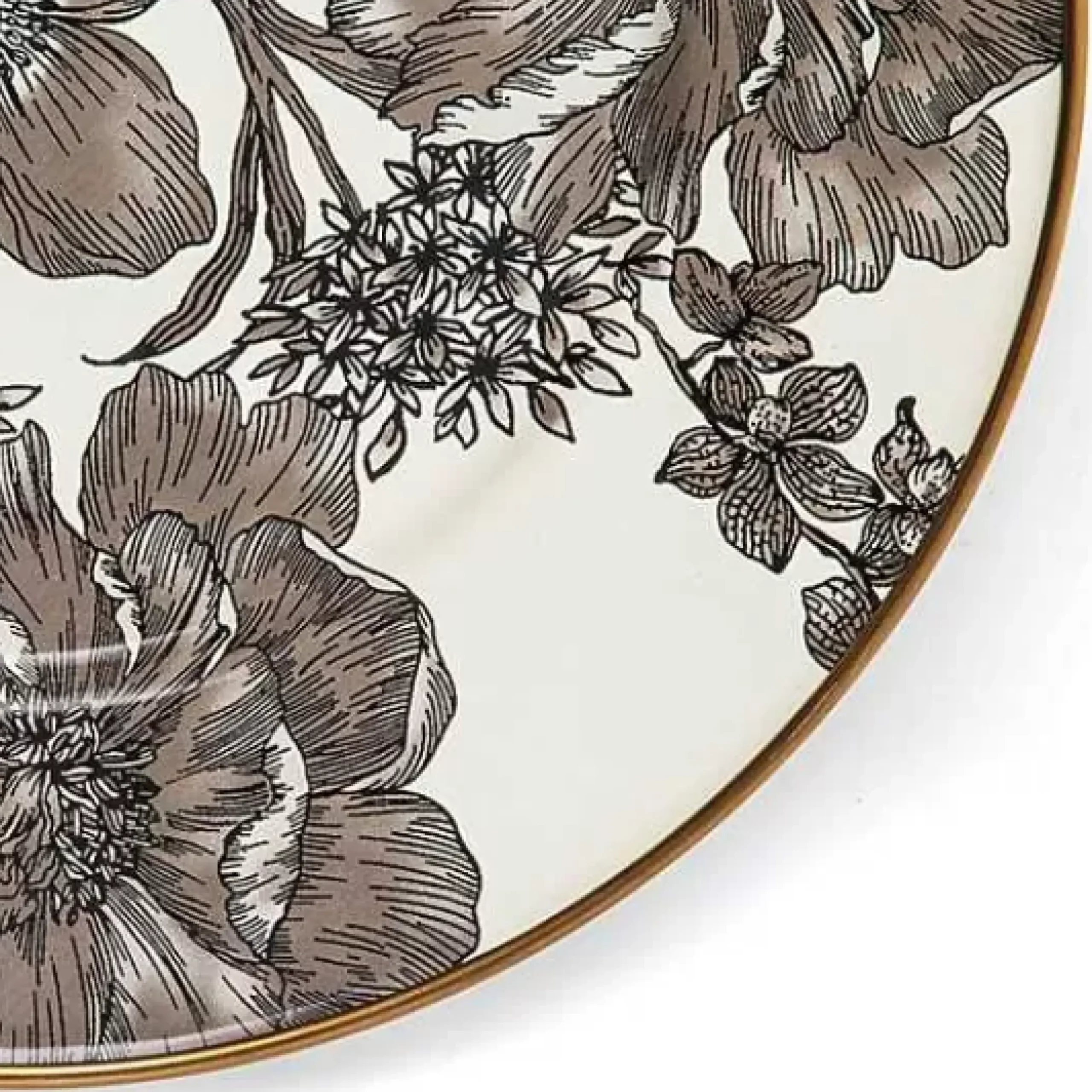 MacKenzie-Childs Sterling English Garden Enamel Salad/Dessert Plate< Spring|Dinnerware & Flatware