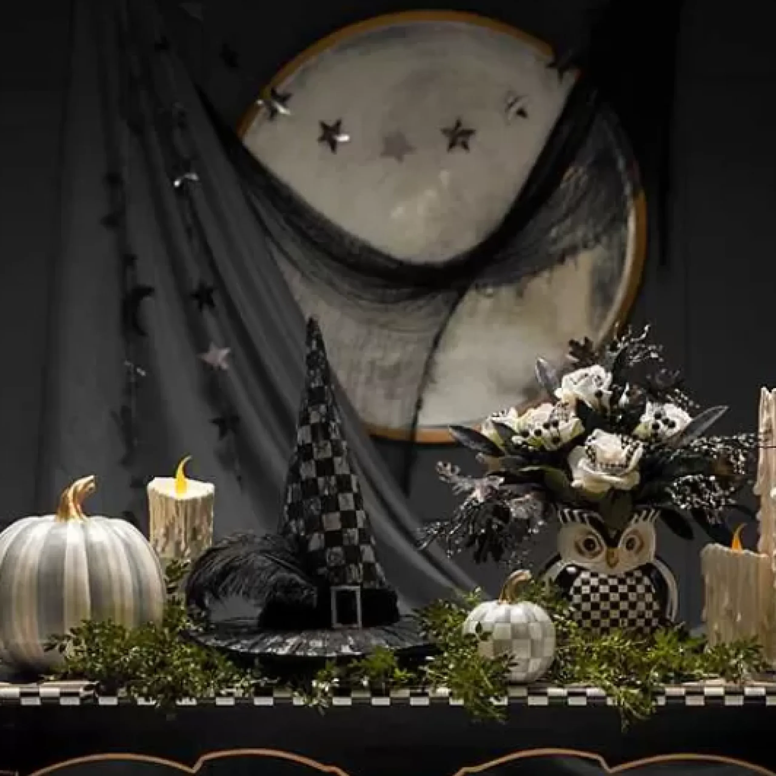 MacKenzie-Childs Sterling Stripe Medium Pumpkin< Pumpkins|The Halloween Shop