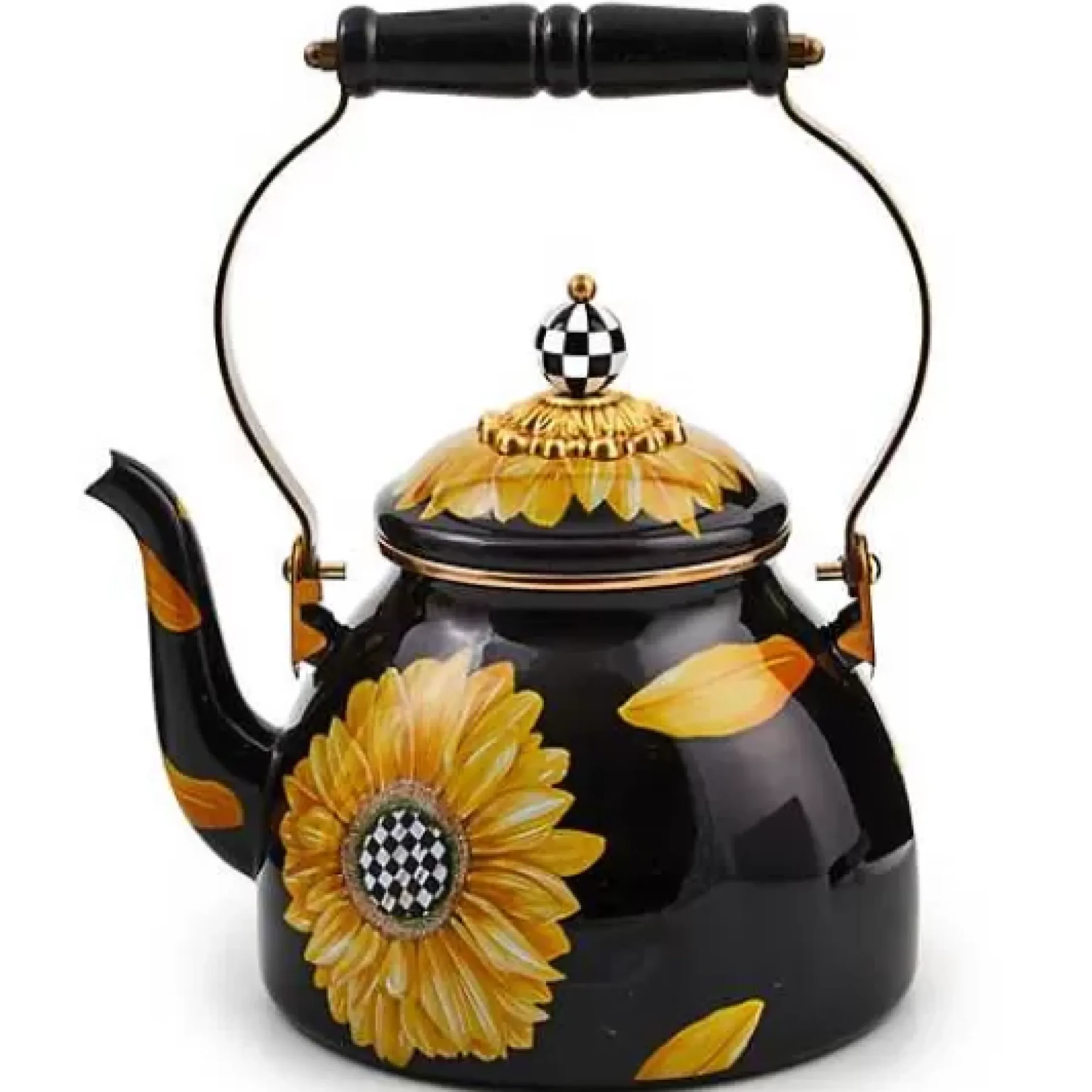 MacKenzie-Childs Sunflower 2 Quart Tea Kettle< Fall Entertaining|Tea Kettles