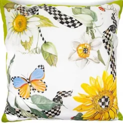 MacKenzie-Childs Sunflower Throw Pillow< Spring|Pillows, Throws, & Cushions