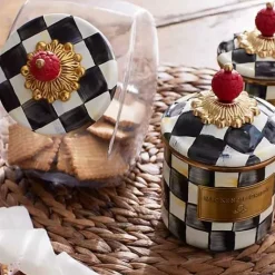 MacKenzie-Childs Sweets Jar with Courtly Check Enamel Lid< Kitchen Storage & Organization