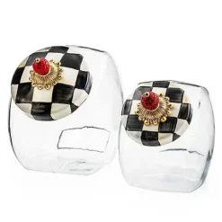 MacKenzie-Childs Sweets Jar with Courtly Check Enamel Lid< Kitchen Storage & Organization