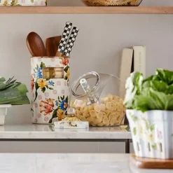 MacKenzie-Childs Sweets Jar with Wildflowers Blue Lid< Kitchen Storage & Organization