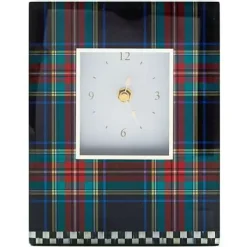 MacKenzie-Childs Tartan Black Carriage Clock< Room Accents