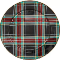 MacKenzie-Childs Tartan Black Charger< Dinnerware & Flatware