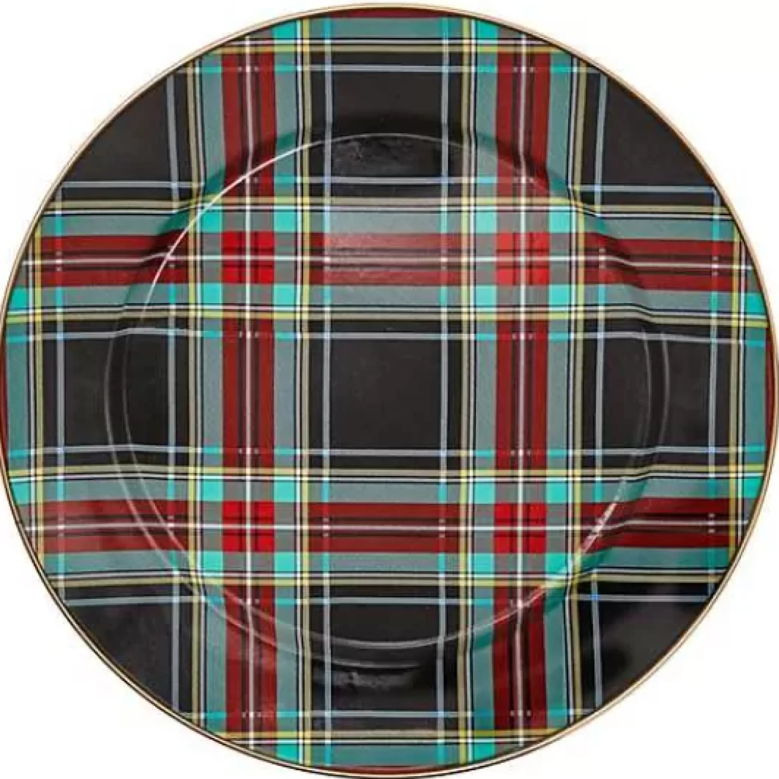 MacKenzie-Childs Tartan Black Charger< Dinnerware & Flatware