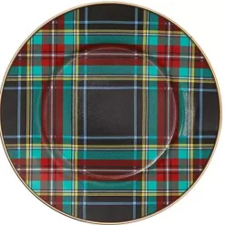 MacKenzie-Childs Tartan Black Salad/Dessert Plate< Dinnerware & Flatware