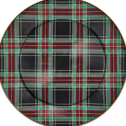 MacKenzie-Childs Tartan Black Serving Platter< Serveware