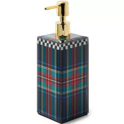 MacKenzie-Childs Tartan Black Soap Pump< Bath & Bath Accessories