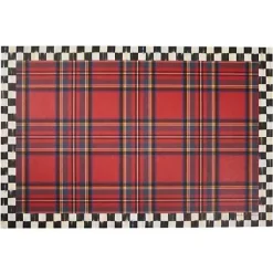 MacKenzie-Childs Tartan Red 2' x 3' Floor Mat< Rugs