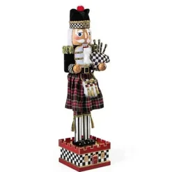 MacKenzie-Childs Tartastic Bagpiper Nutcracker< Holiday|Room Accents