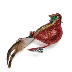 MacKenzie-Childs Tartastic Cardinal Clip< Holiday|Greenery & Florals