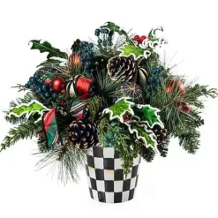 MacKenzie-Childs Tartastic Centerpiece< Holiday|Greenery & Florals