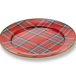 MacKenzie-Childs Tartastic Enamel Charger - Red< Holiday|Dinnerware & Flatware