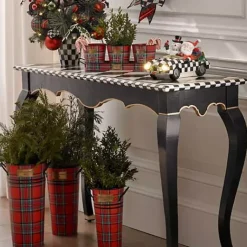 MacKenzie-Childs Tartastic Flower Buckets, Set of 3< Holiday|Greenery & Florals