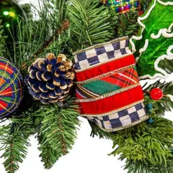 MacKenzie-Childs Tartastic Illuminated Garland< Holiday|Greenery & Florals