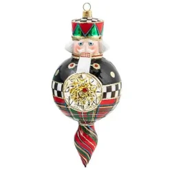 MacKenzie-Childs Tartastic Nutcracker Glass Ornament< Holiday