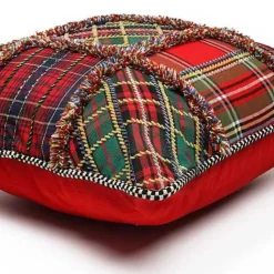MacKenzie-Childs Tartastic Patch Throw Pillow< Holiday|Pillows, Throws, & Cushions