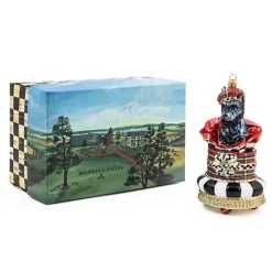 MacKenzie-Childs Tartastic Scotty Surprise Glass Ornament< Holiday
