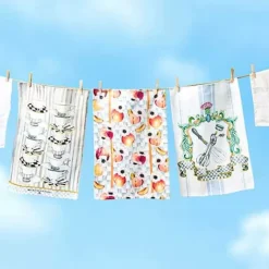 MacKenzie-Childs Tea Cups Dish Towel< Kitchen & Table Linens
