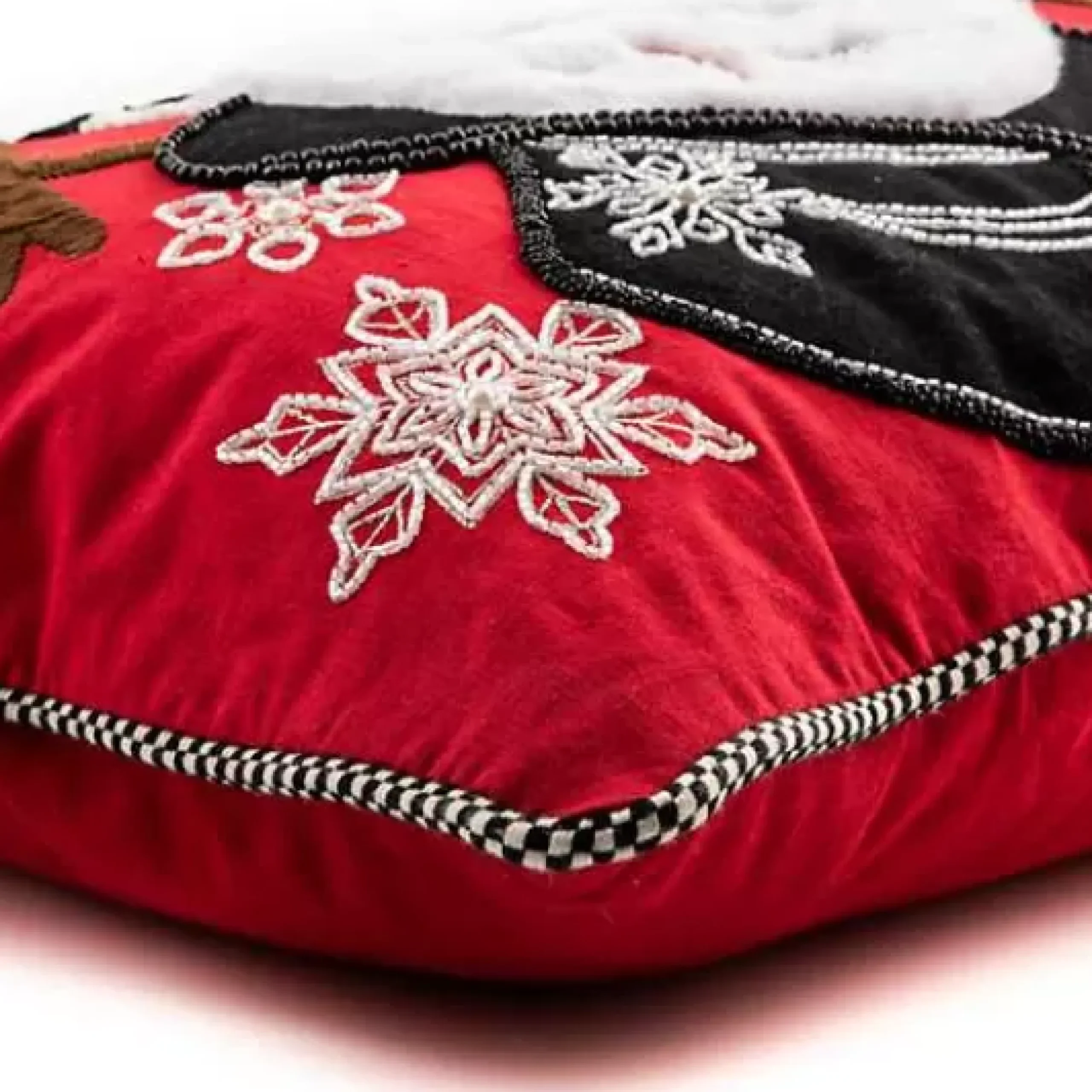 MacKenzie-Childs Top Hat Snowman Lumbar Pillow< Holiday|Pillows, Throws, & Cushions