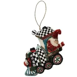 MacKenzie-Childs Train Beaded Ornament< Holiday