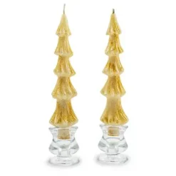 MacKenzie-Childs Tree Dinner Candles - 8 - Ivory - Set of 2< Holiday|Candles & Fragrances