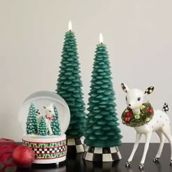 MacKenzie-Childs Tree Tall Flameless Candle< Holiday|Candles & Fragrances