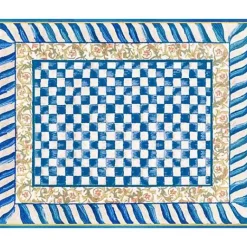 MacKenzie-Childs Truly Royal Check 8' x 10' Washable Rug< Rugs