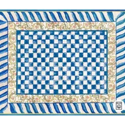 MacKenzie-Childs Truly Royal Check 8' x 10' Washable Rug< Rugs