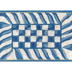MacKenzie-Childs Truly Royal Check 2' x 3' Washable Rug< Rugs