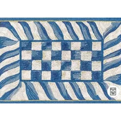 MacKenzie-Childs Truly Royal Check 2' x 3' Washable Rug< Rugs