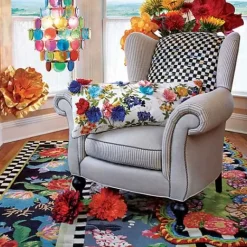 MacKenzie-Childs Tudor Rose 6' Octagon Rug< Rugs