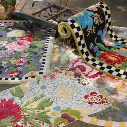 MacKenzie-Childs Tudor Rose 3' x 5' Rug< Rugs