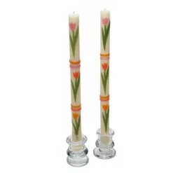 MacKenzie-Childs Tulip Dinner Candles, Set of 2< Spring|Candles & Fragrances