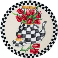 MacKenzie-Childs Tulip Kettle 3' Round Rug< Rugs