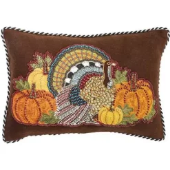 MacKenzie-Childs Turkey Day Lumbar Pillow< The Fall Shop|Pillows, Throws, & Cushions