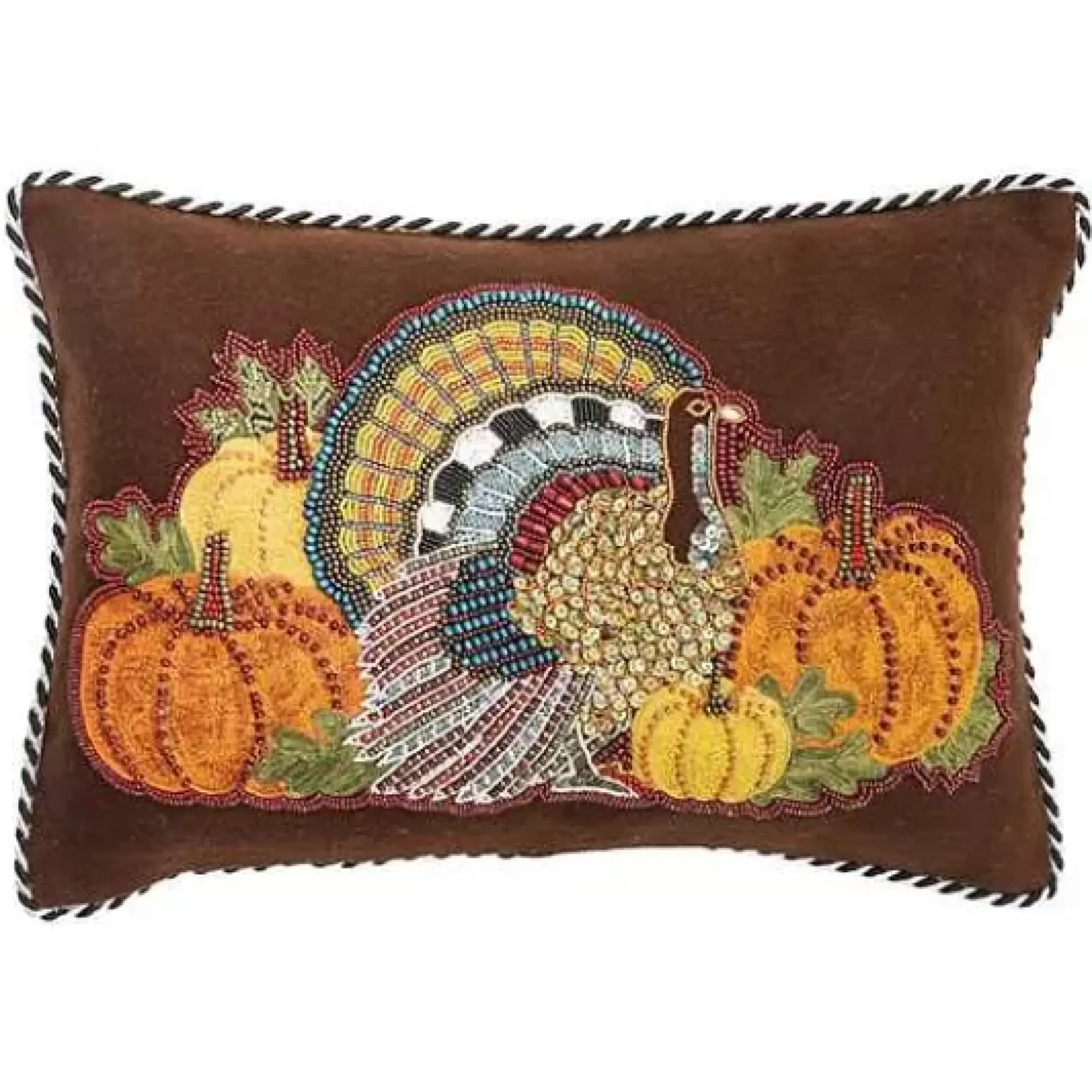 MacKenzie-Childs Turkey Day Lumbar Pillow< The Fall Shop|Pillows, Throws, & Cushions