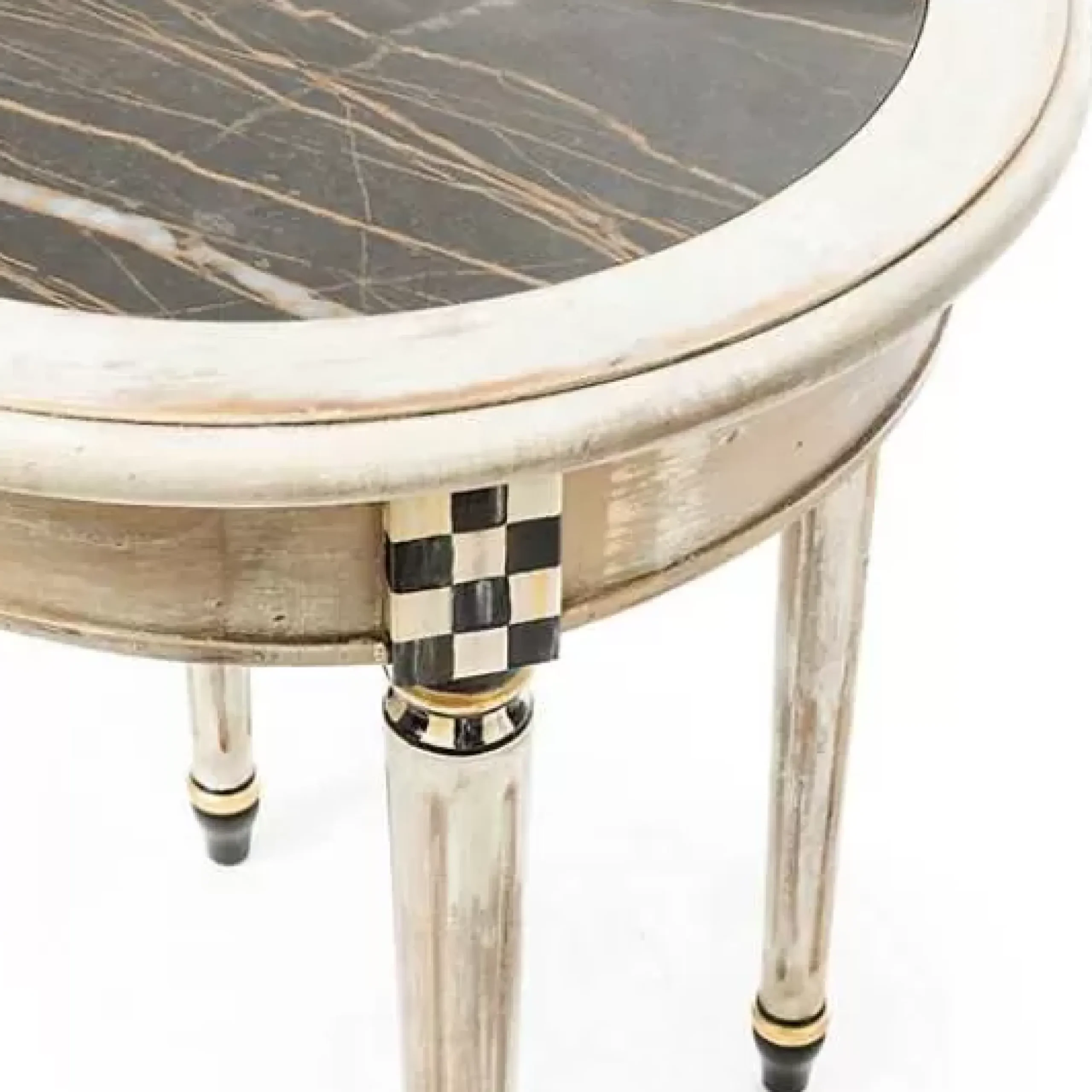 MacKenzie-Childs Tuscan Farm Round Accent Table< Entryway Furniture|Living Room