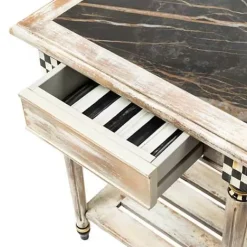 MacKenzie-Childs Tuscan Farm Square Accent Table< Entryway Furniture|Living Room