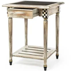 MacKenzie-Childs Tuscan Farm Square Accent Table< Entryway Furniture|Living Room