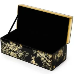 MacKenzie-Childs Twilight Toile Decorative Box with Gold Hinged Lid< Room Accents