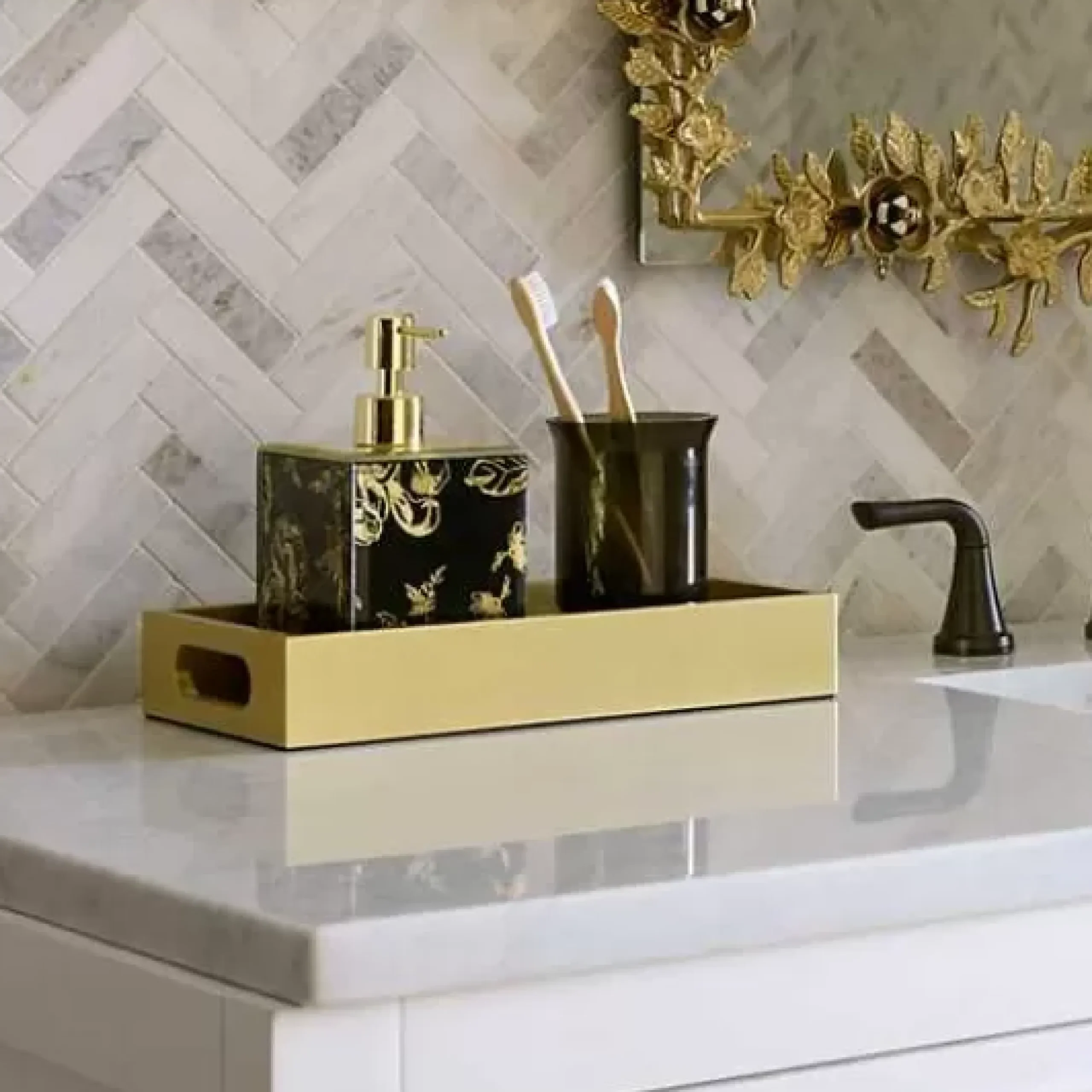 MacKenzie-Childs Twilight Toile Vanity Tray< Room Accents
