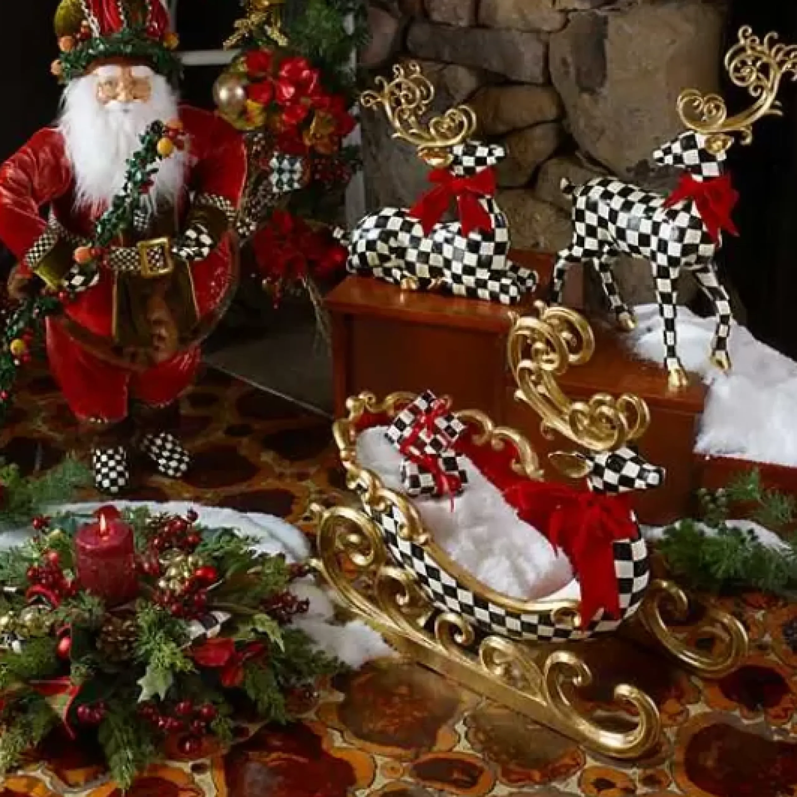 MacKenzie-Childs Westminster Resting Deer< Holiday|Room Accents