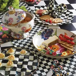 MacKenzie-Childs White Flower Market Abundant Bowl< Serveware