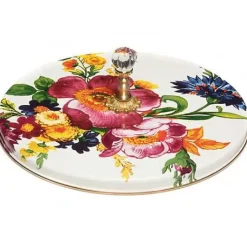 MacKenzie-Childs White Flower Market Cheese Course< Serveware