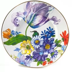 MacKenzie-Childs White Flower Market Dinner Plate< Dinnerware & Flatware