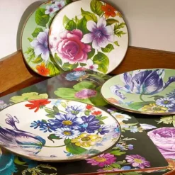 MacKenzie-Childs White Flower Market Dinner Plate< Dinnerware & Flatware